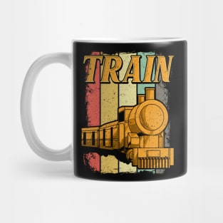 Vintage Train Lovers Gifts Retro Steam Train Novelty Gifts Mug